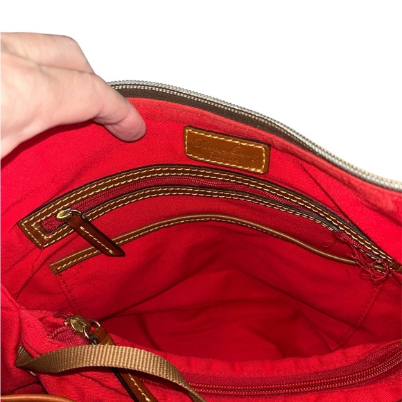 Dooney & Bourke Navy and Tan Hobo Bag - Picture 8 of 10